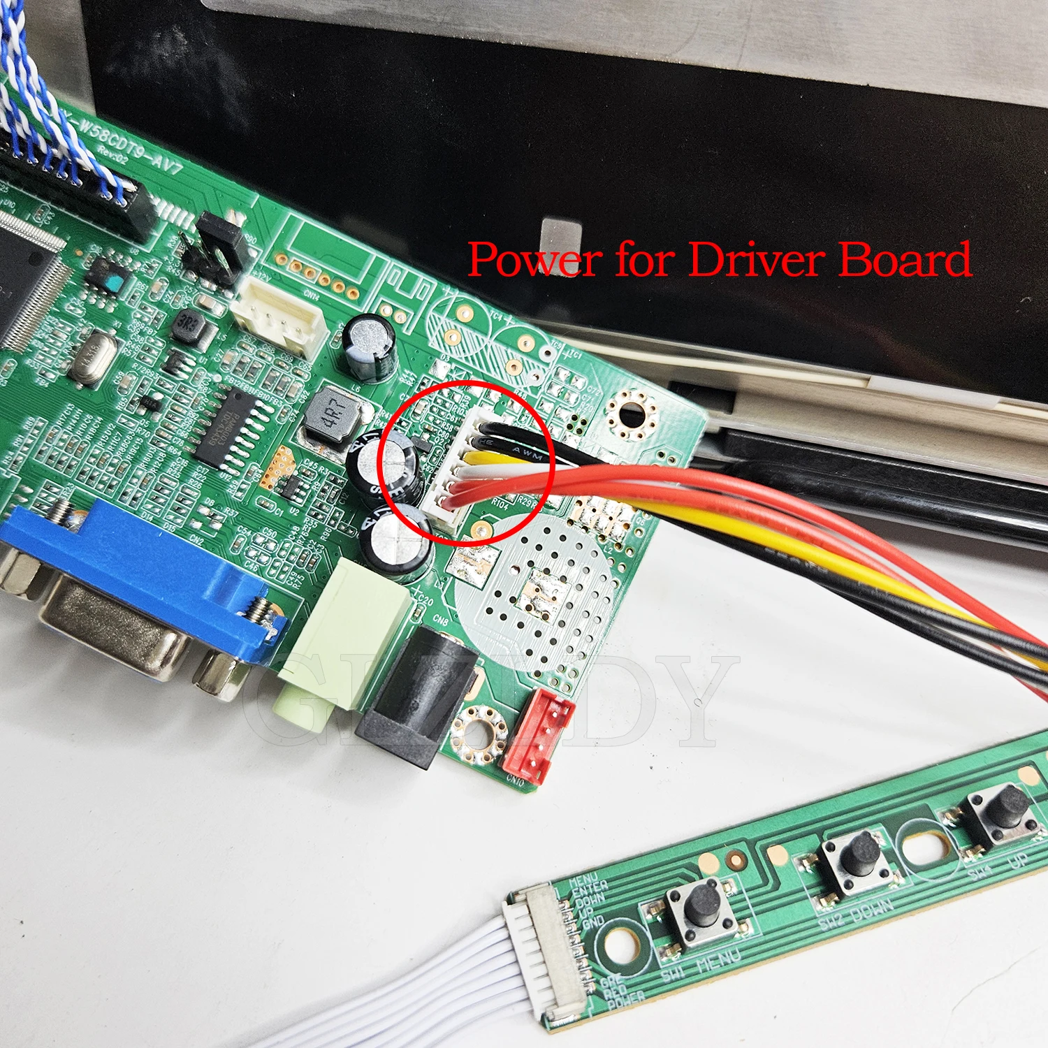 Monitor Kit for LM240WU2-SLA1 LM240WU2(SL)(A1) LM240WU2-SLB1 24" 1920x1200 HDMI+VGA+Audio LCD LED Screen Controller Driver Board