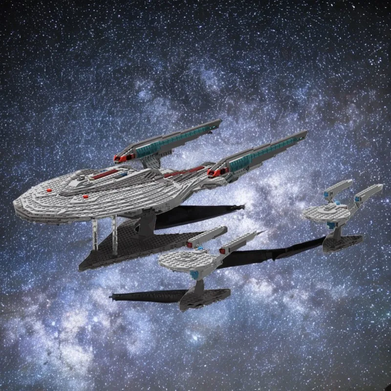 

3740pcs MOC Star Treked Series Models Including Odyssey-class, Constitution II-class Model Building Blocks Birthday DIY Toy Gift