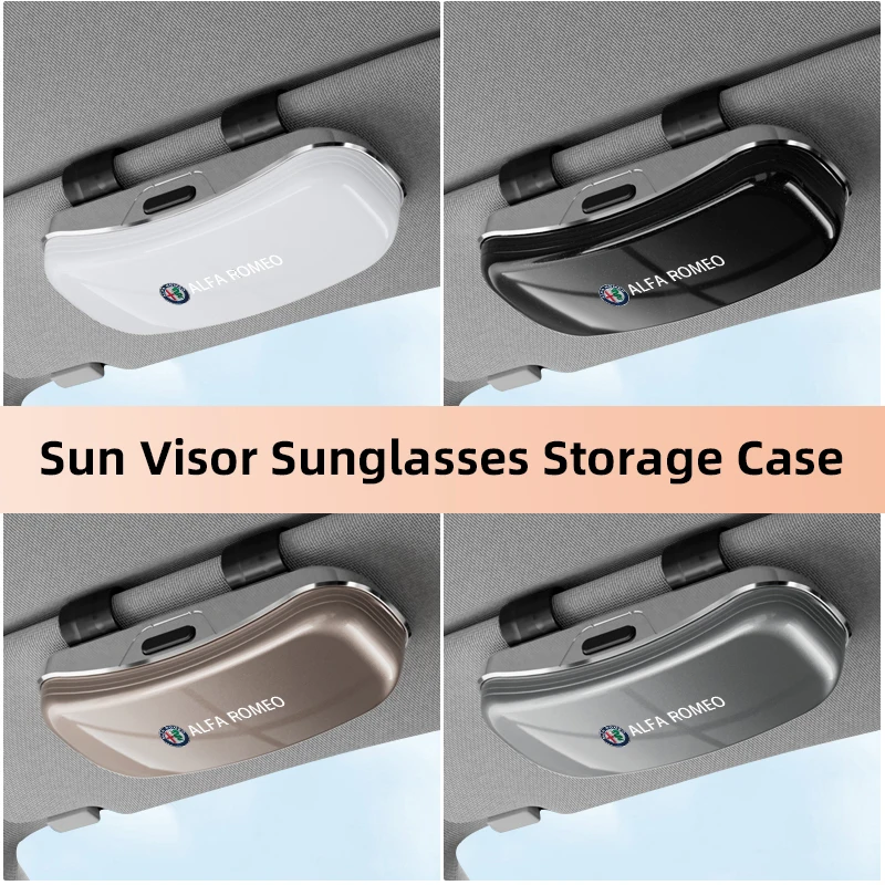 سيارة الشمس قناع نظارات حالة سيارة النظارات الشمسية صندوق تخزين ل ألفا روميو 156 159 147 4C 8C 166 جوليا جوليتا ميتو ستيلفيو العنكبوت #2
