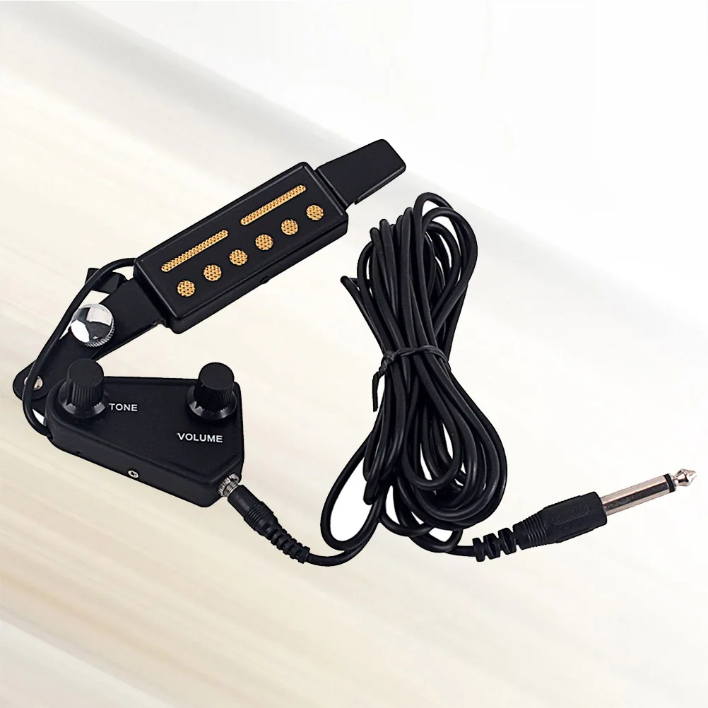 

Classic Acoustic Guitar Pickup Transducer Amplifier Soundhole Pickup Low Noise Wide Frequency Response Durable Easy Installation