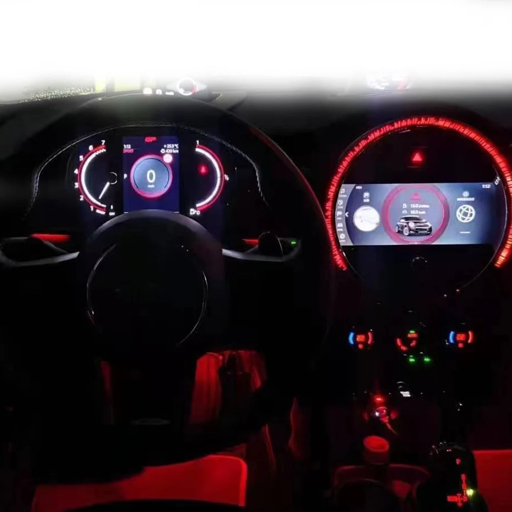 Panel Instrumen Digital 7 Inci Virtual Cockpit untuk Mini 2014-2023, Layar LCD Multimedia Mobil, Speedometer