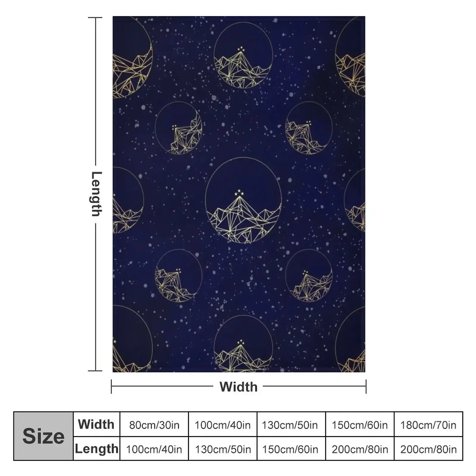 The Night Court Symbol Starry Sky Pattern Throw Blanket Soft Custom Stuffeds Blankets