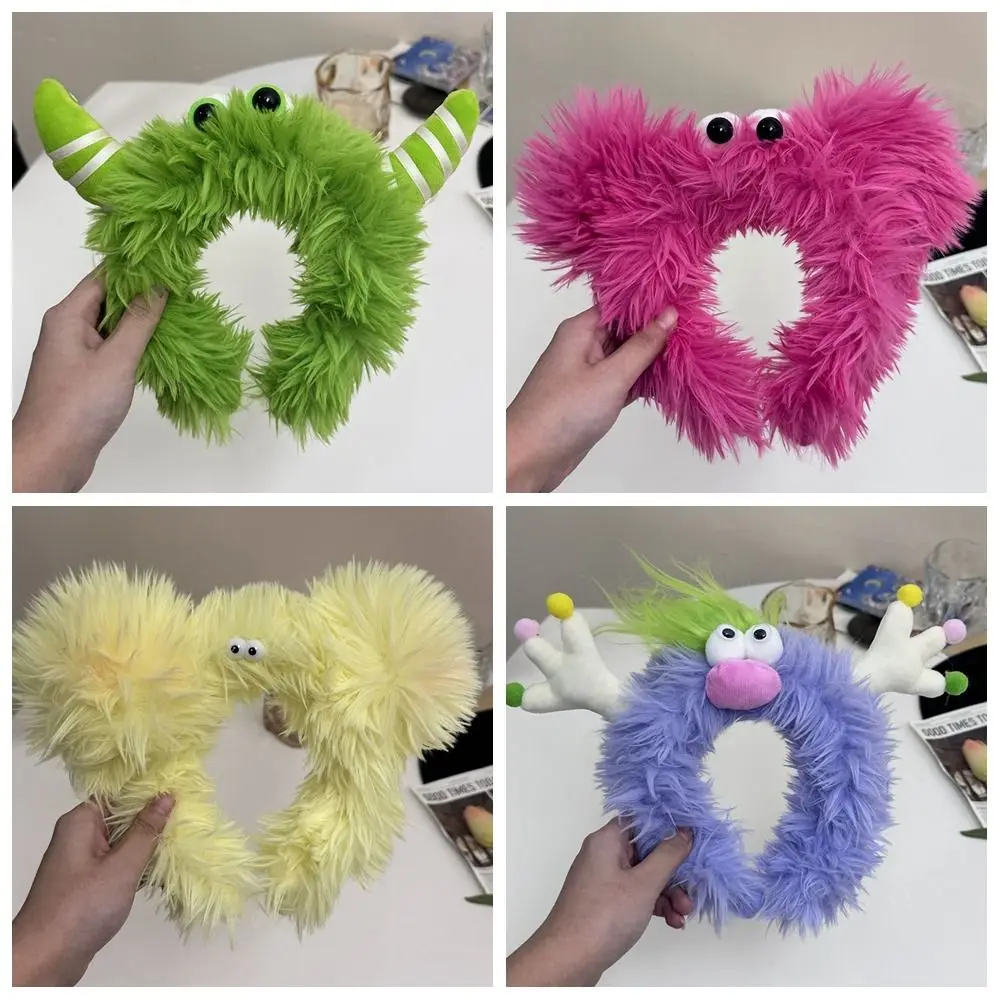 Creative Plush Ugly Doll Headband Cosplay Funny Cute Hairband Kawaii Sweet Girls Hair Accessories Korean INS Headwear