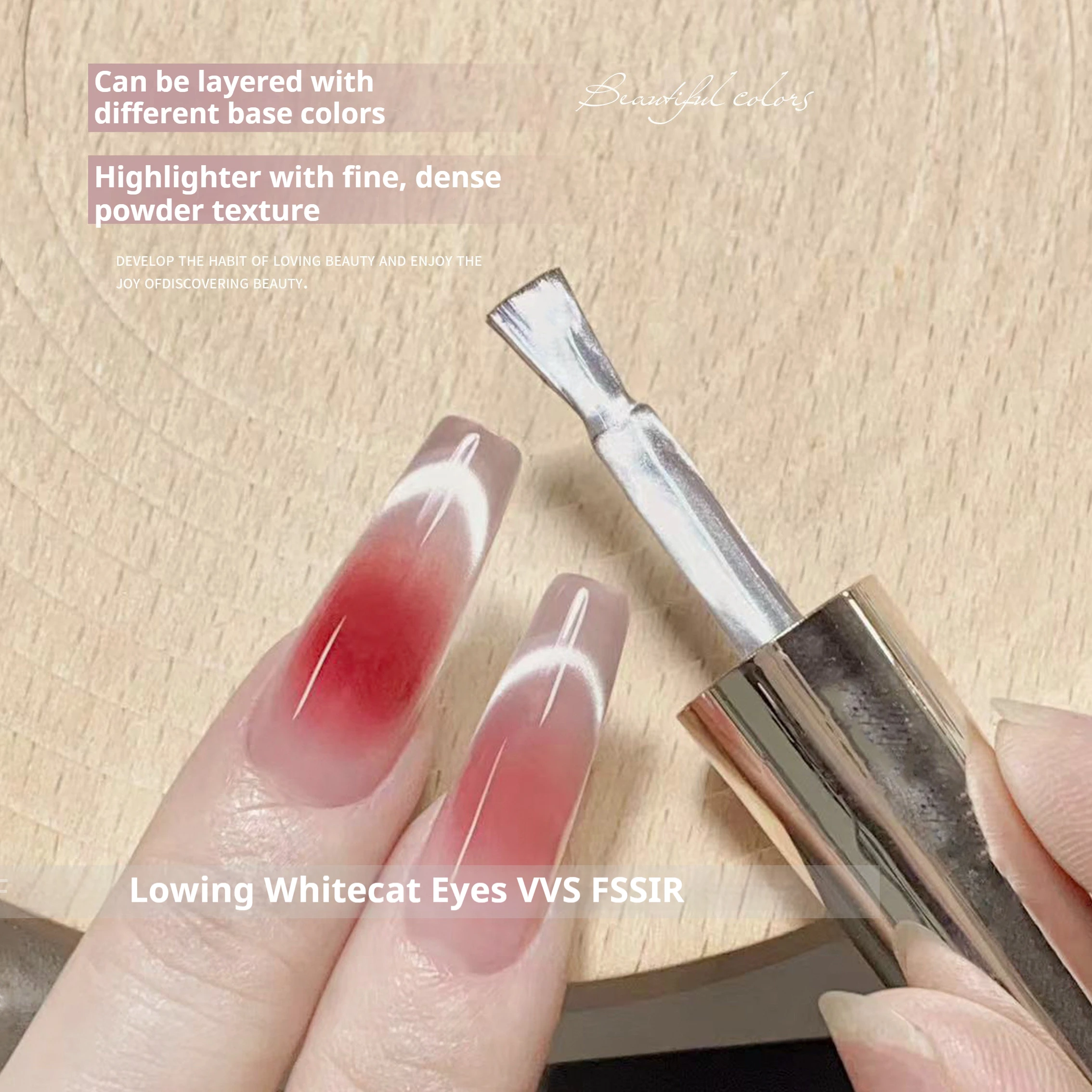 VVSFSSIR Nail 2025 White Flash Cat Eye Gel Polish, Milky Pearl Reflective Shine, Magnetic Soak Off UV LED, Salon Nail Art Kit