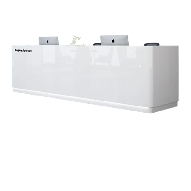 Luxury Cash Register Reception Desks Business Counter Front Desk Reception Desks Simple Design Office Furniture Meja Kasir LLRD