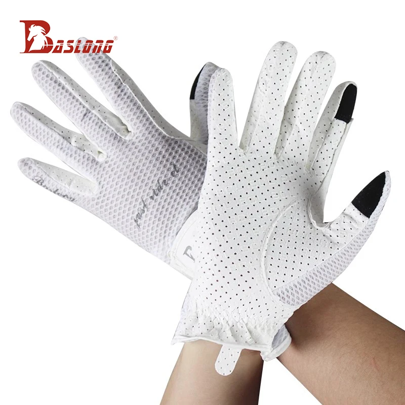 Rękawiczki jeździeckie Baslong Męskie i damskie rękawiczki jeździeckie Sprzęt rycerski Silikonowe, antypoślizgowe, oddychające rękawiczki jeździeckie do jazdy konnej Uprząż