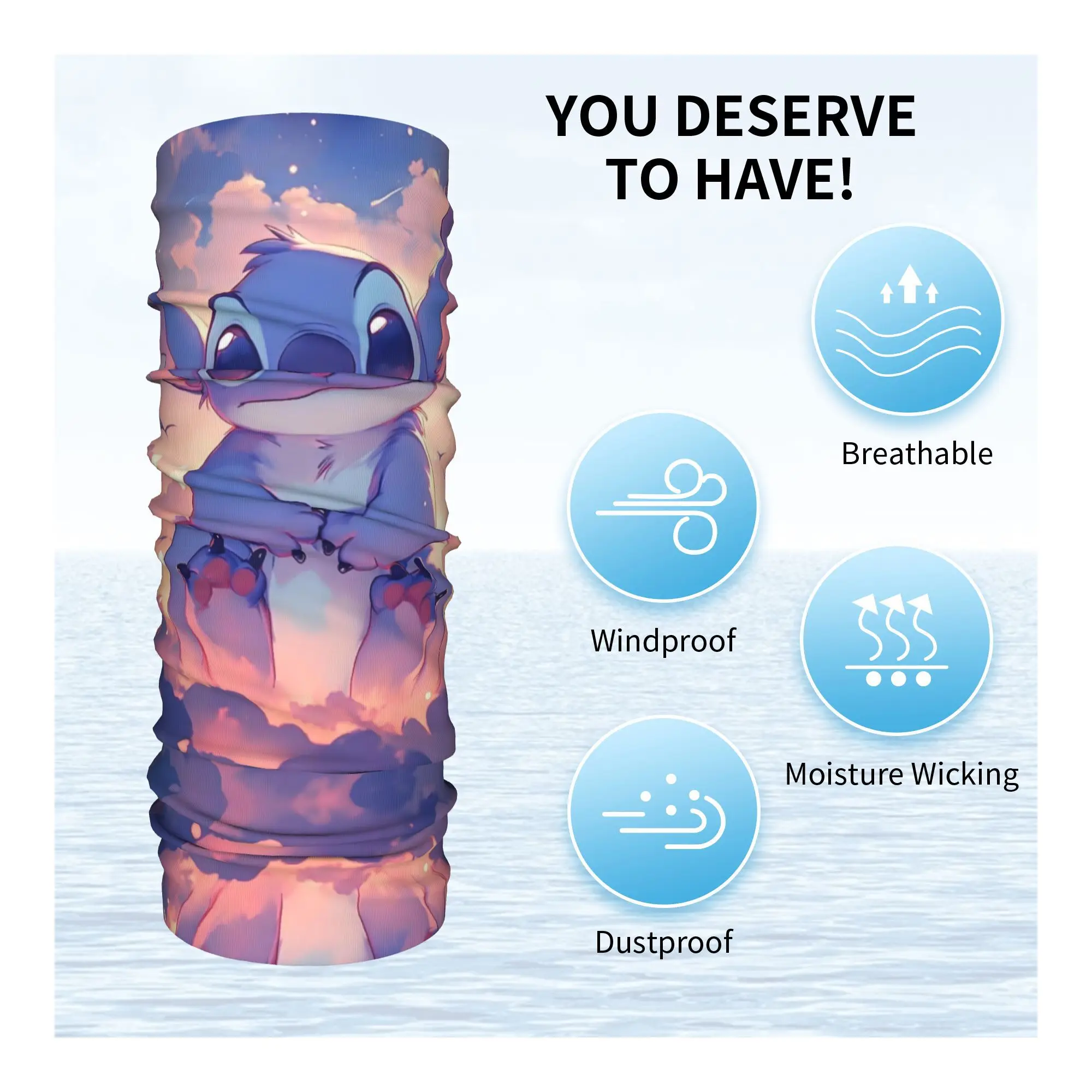 مخصص غرزة أنيمي مطبوعة باندانا الرقبة أدفأ النساء الرجال الشتاء التزلج وشاح أنبوبي الجراب Kawaii الكرتون المطبوعة واقي الوجه