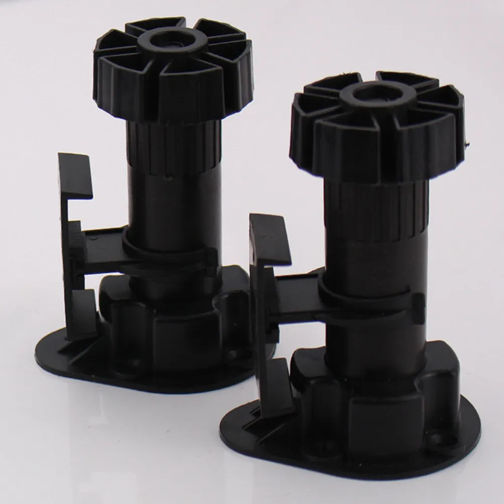 

24pcs Black PP Adjustable Cabinet Feet Leveler Kick Clips Plinth Furniture Accessories Thickened Load Bearing Baseboard