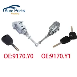 Front Left Ignition Switch Lock Barrel Cylinder With Key For Peugeot 407 Citroen C4 2004-2011 Picasso 2006-2008 9170.Y0 9170.Y1