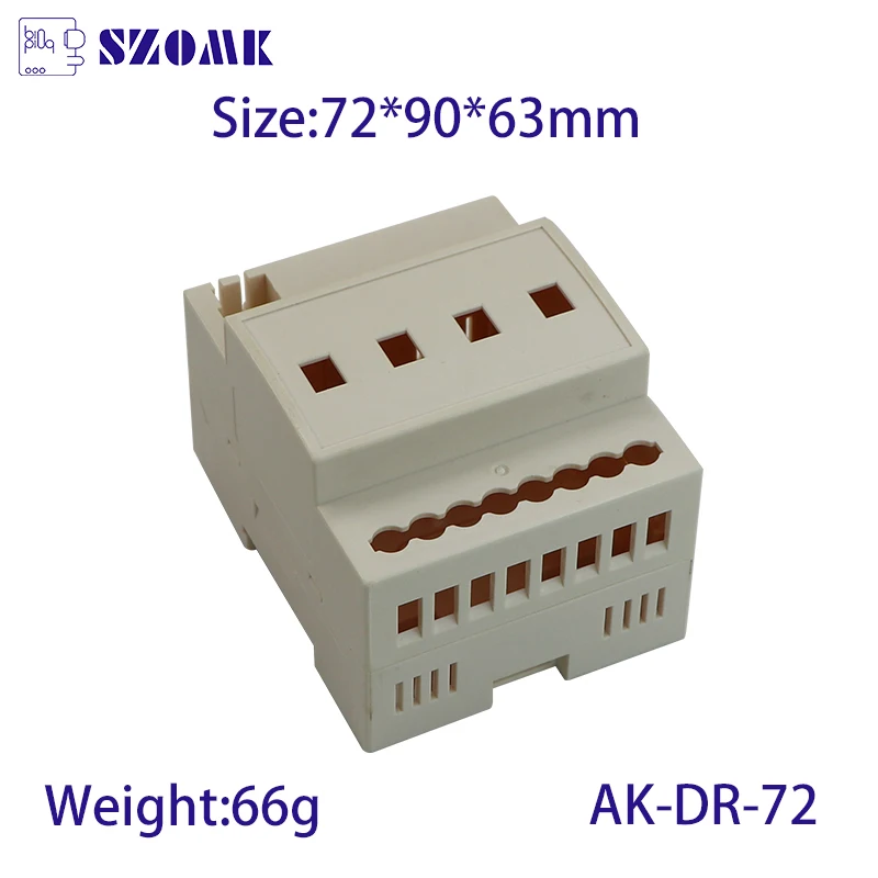 ABS Plastic din Rail Enclosure 145*90*63 mm Switch LED Din rail Clip Box UL-94 V0 Flame retardant Material