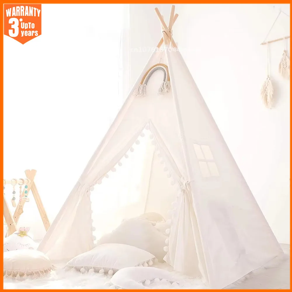 Tipi portable pour enfants, tente pour enfants, maison de jeu, wigwam pour enfants, tipi pour enfants, fosse à balles pour tout-petits, château pour fille, salle de jeux, 1.6m