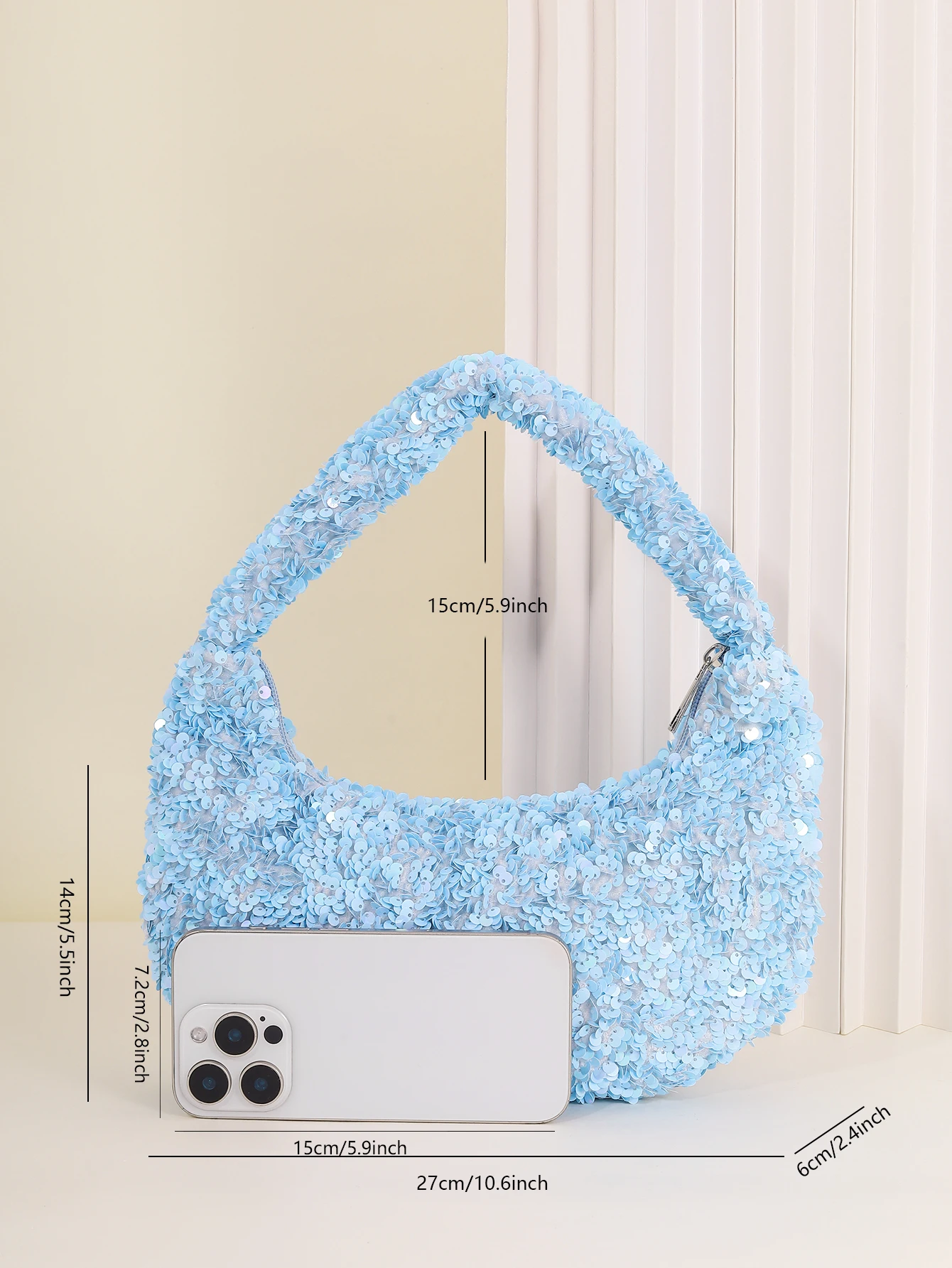 Sequin evening bag Exquisitely crafted evening bag with irregular Random sequin embroidery and Random floral motifs