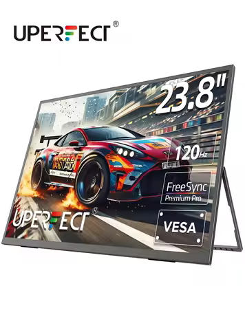 UPERFECT 23.8" 120Hz Portable Gaming Monitor with HDMI Type C 125%sRGB External Computer Display for Mini PC Laptops Steam Deck