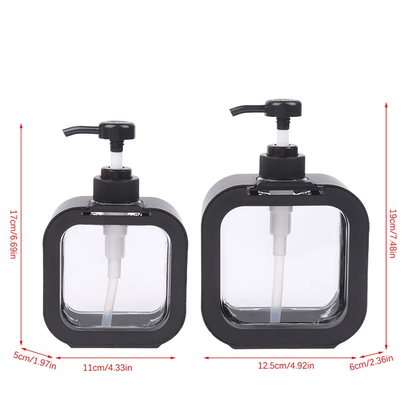 Soap Dispenser Liquid Lotion Hand Pump Soap Dispenser Refillable Shampoo Bottle Plastic Hand Soap Dispenser Bathroom 300ml/500ml