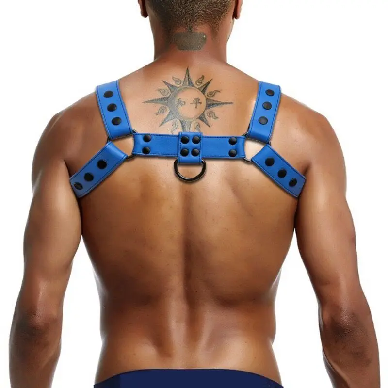 Arnês masculino gay sexy arnês de couro genuíno bdsm bondage brinquedos sexuais para casais corpo lingerie fetiche acessórios eróticos