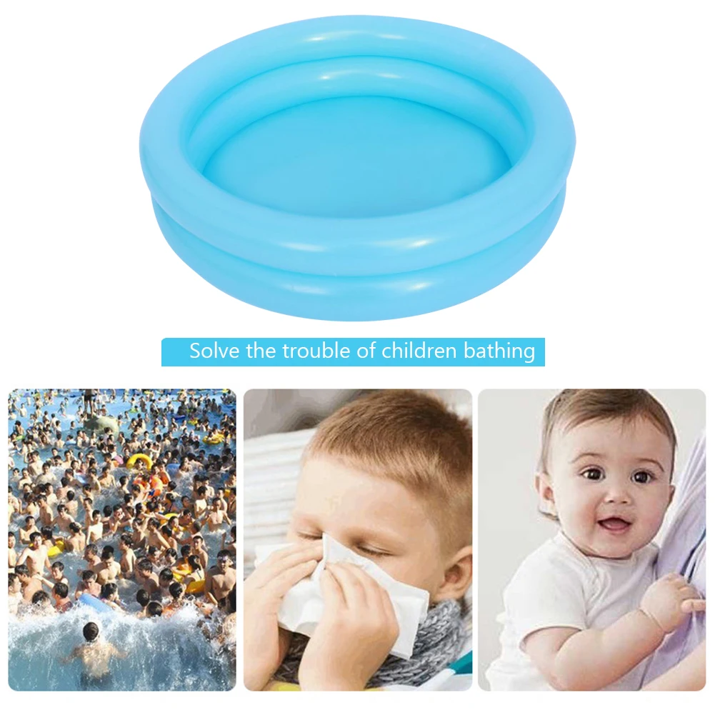 

Round Inflatable Baby Swimming Pool, Portable Summer Pool with Pump, Indoor Outdoor Water Play Pool for 0-3 Years Toddlers
