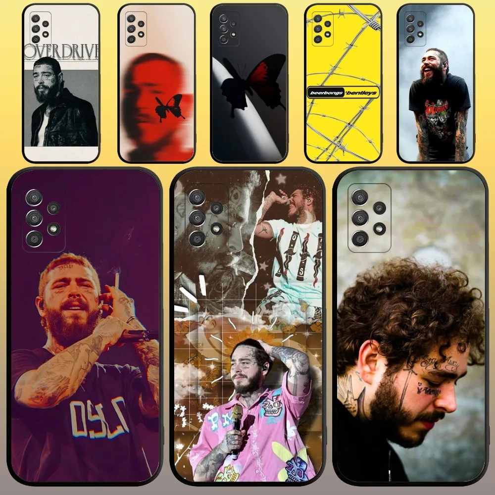 

Post M-Malone rapper Phone Case for SamsungA 91,80,73,72,71,70,53,52,51,42,41,40,32,31,30,22,21,20,13 S 4G 5G Soft Black Case