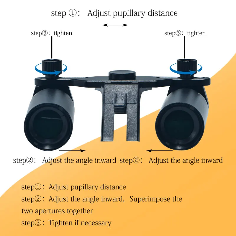 Dental Loupe Full Set 2.5X/3.5X/6X Magnification Binocular Surgical Loupe with Headlight LED Light Dentist Loupe Lamp