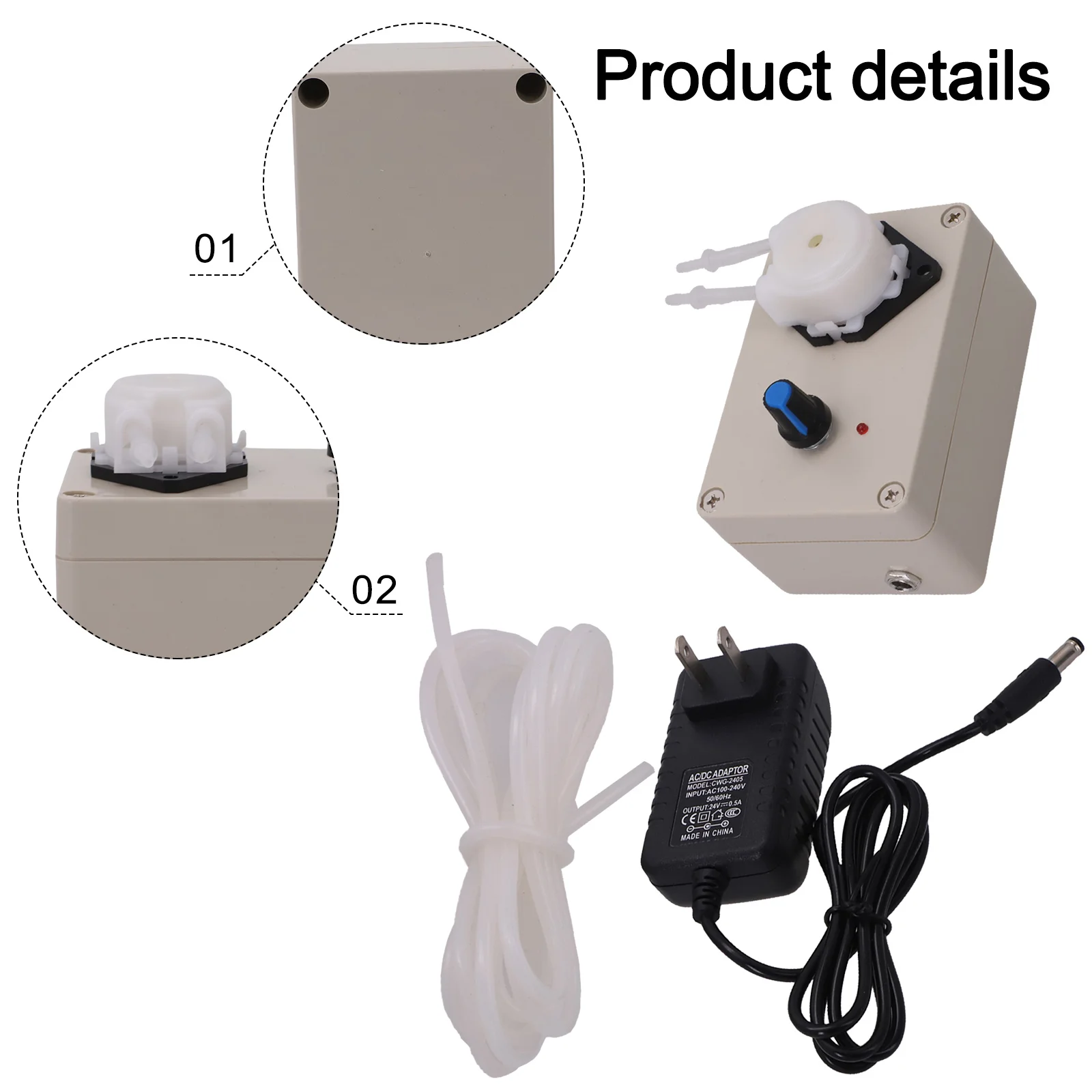DC 12V 24V Peristaltic Water Dosing Adjustable Flow Rate 5-200ml Min For Lab Aquarium Hydroponics Liquid Transfer