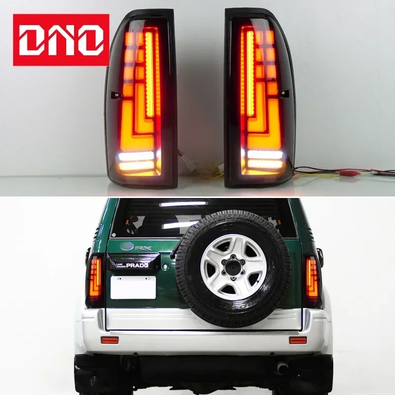 Car LED 12V Taillights For Toyota Prado 1996 - 2001 2002 Rear Running Lamp Brake Reverse Turn Signal Waterproof Car Accessories