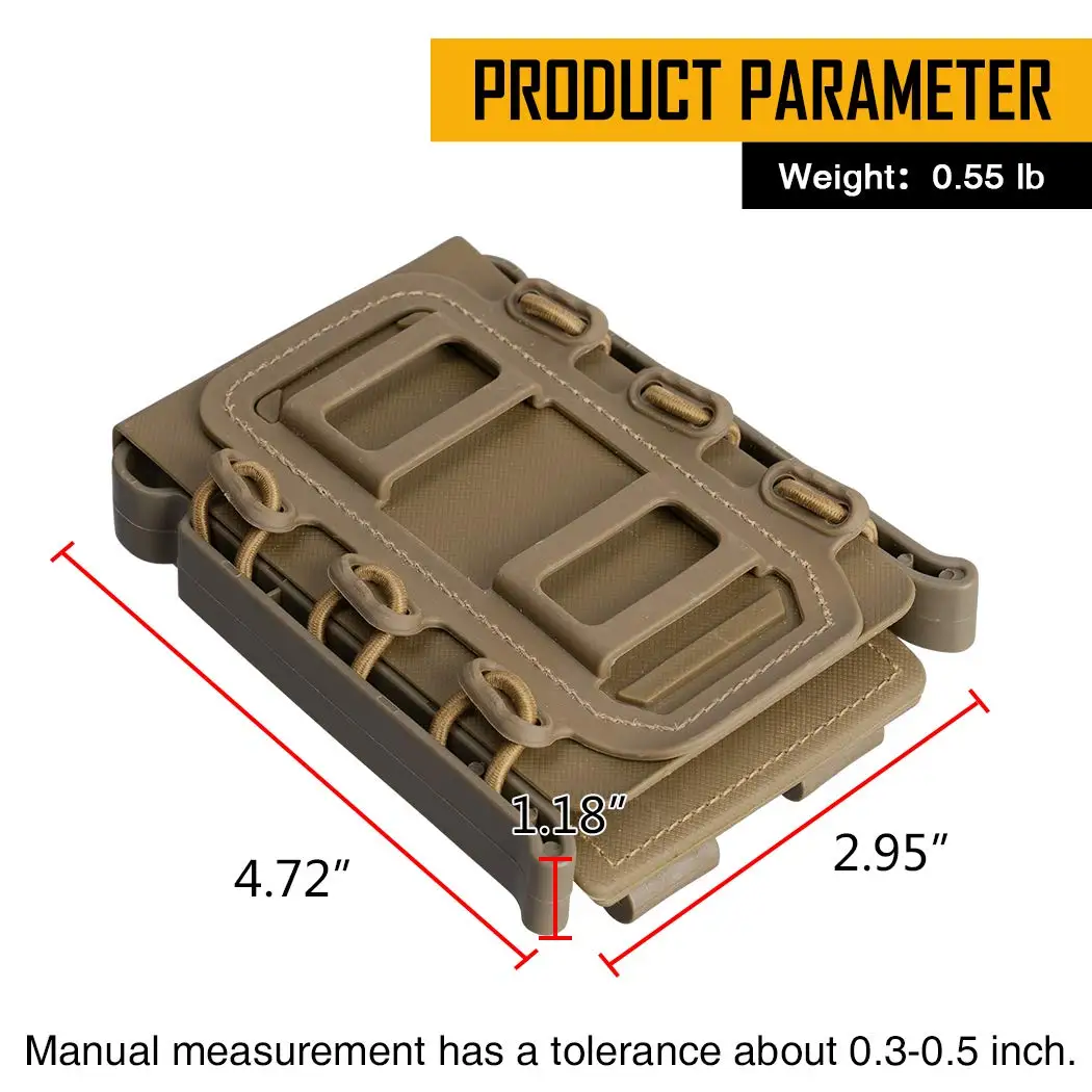 BOOIU حزام مجلة الحقيبة 5.56 مشبك حزام ماج الحقائب 7.62 مللي متر سوفتشيل بندقية ماج الناقل لمجلات بندقية الحزام M4/AR/AK