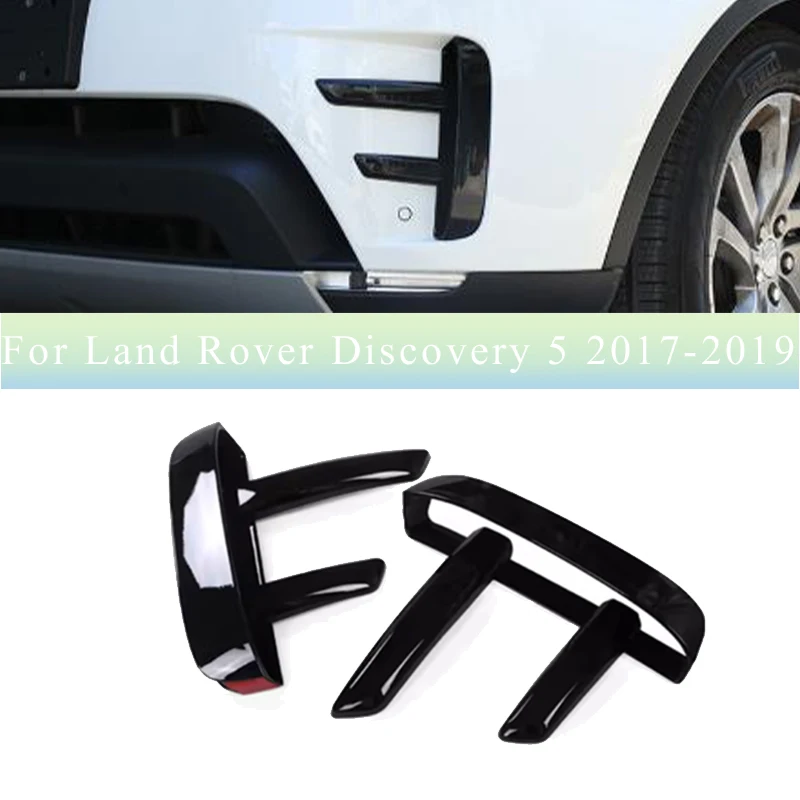

Gloss Black Fog Light Cover Front bumper Fog Lamp Trim VENT Trim accessories For Land Rover Discovery 5 2017-2019