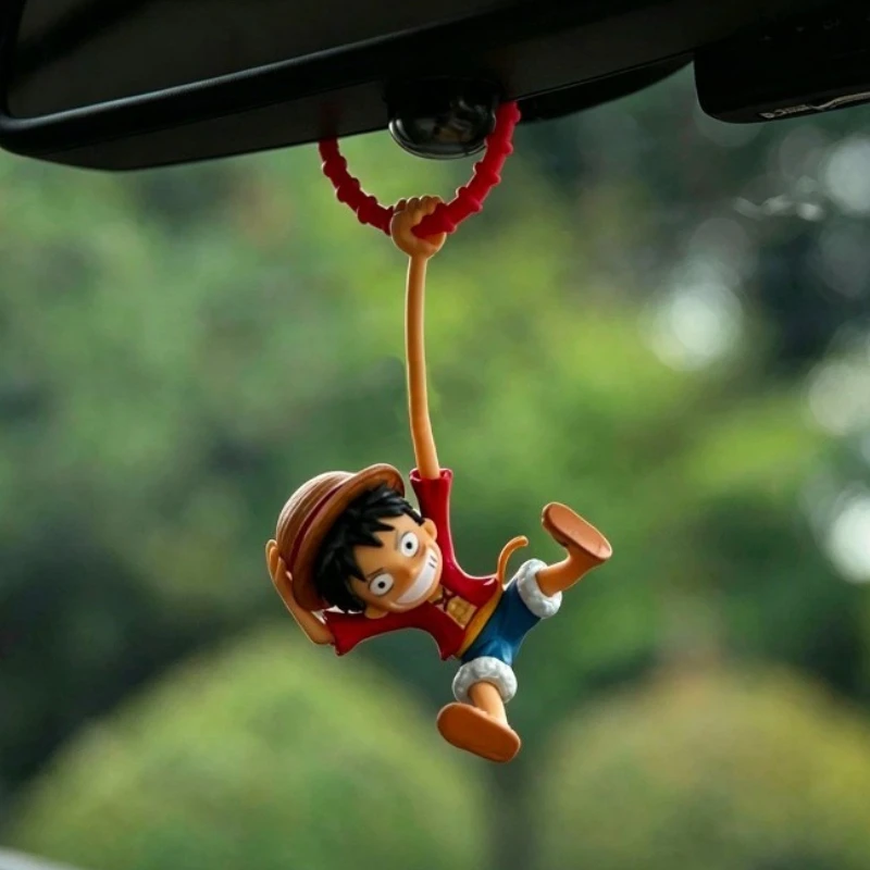 Neuer One Piece Luffy Niedlicher Anime-Anhänger, Modischer Cartoon-Autoanhänger, Kreativer Konsolenschmuck, Geschenk