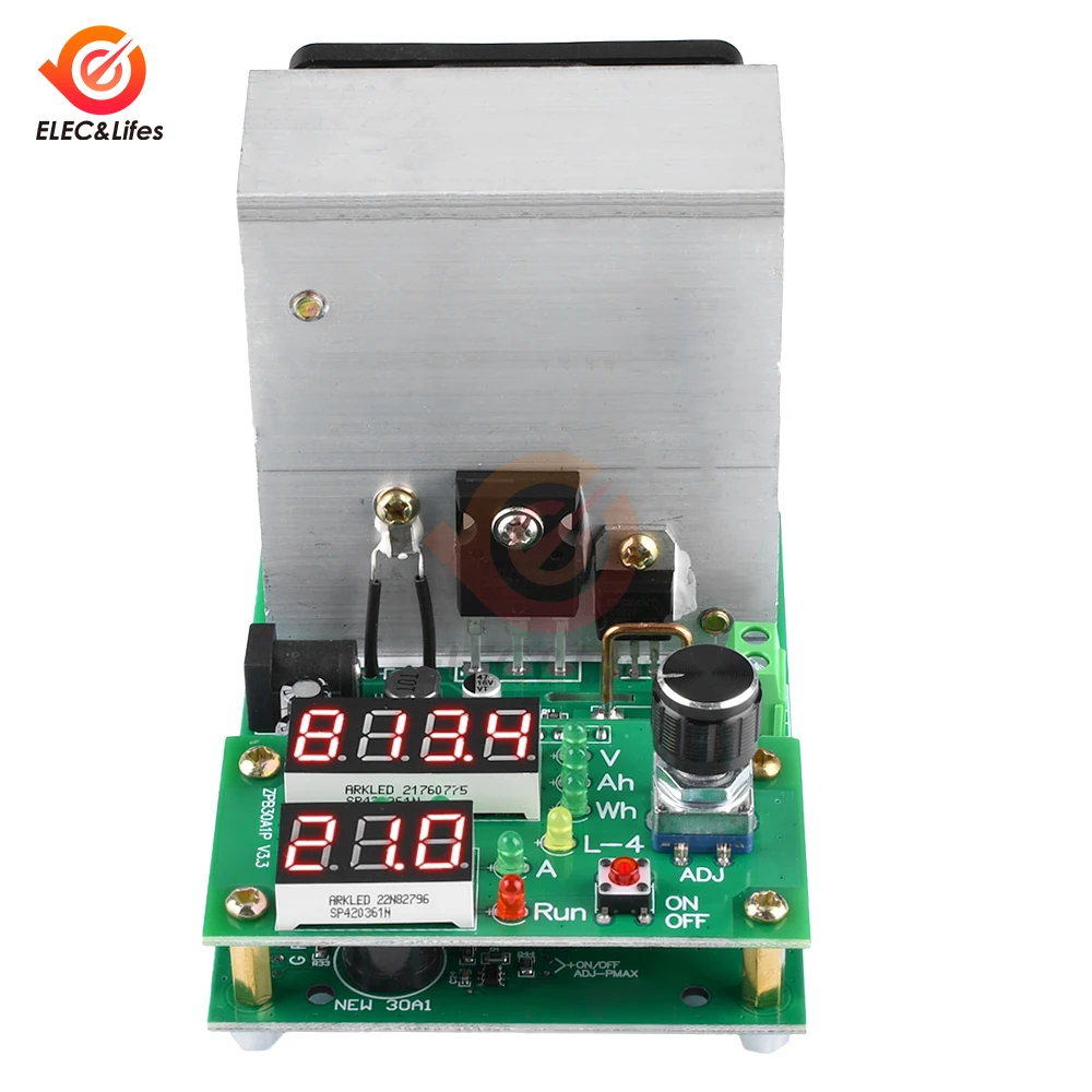 110W 60W 9.99A 30V DC Electronic Load Lithium Battery Testers Capacity Monitor Discharge Charge Power Supply Meter 9.99A Board