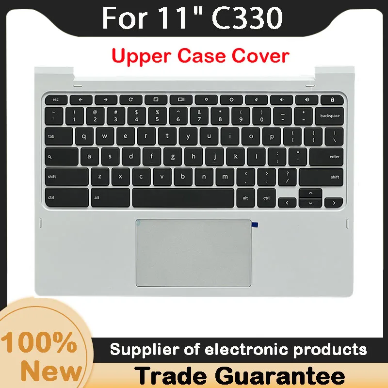 New For Lenovo 11" C330 Chromebook Laptop Upper Case Palmrest Keyboard Touchpad Assembly Part Top Cover White