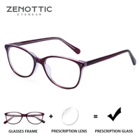 ZENOTTIC-Gafas graduadas cuadradas de acetato para mujer, antiluz azul, fotocromáticas, hipermetropía, gafas progresivas de moda