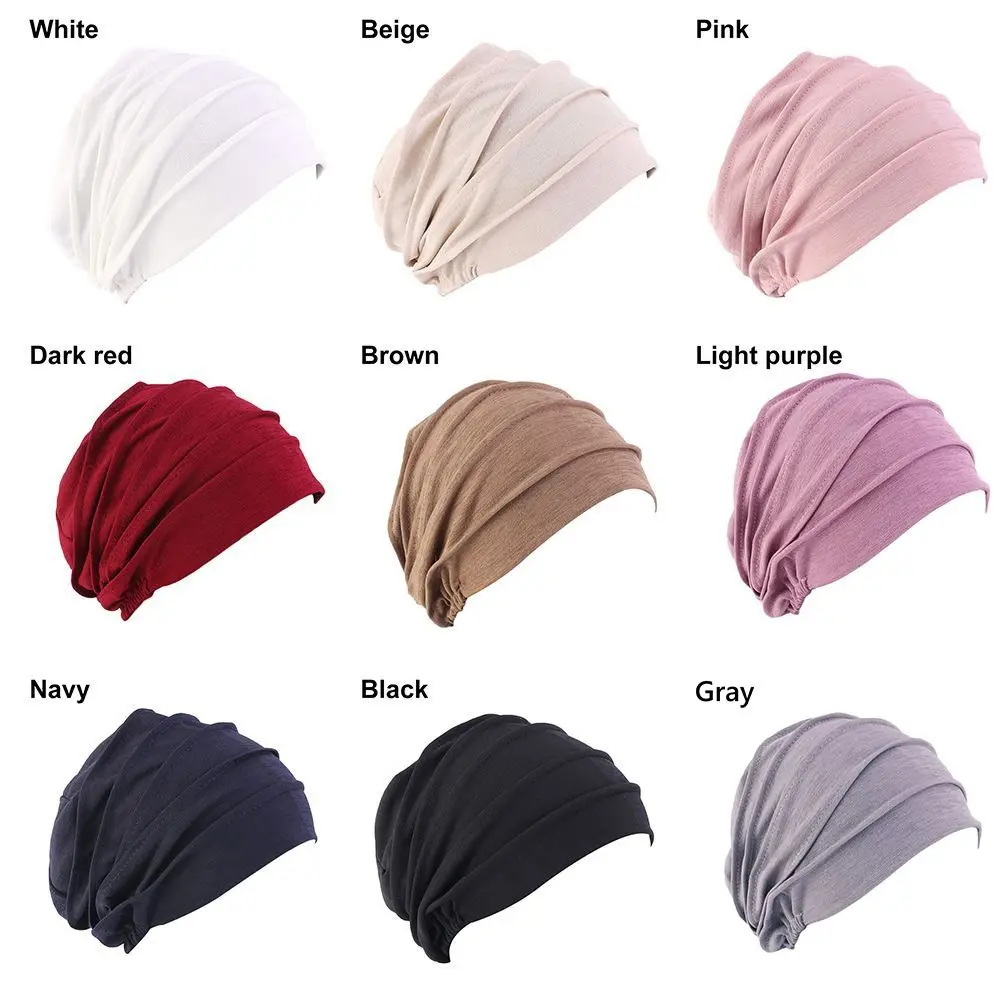 Soft Hair Loss Headscarf Beanies Winter Warm Muslim Hijabs Chemo Hat Women Turban Hat Head Wrap