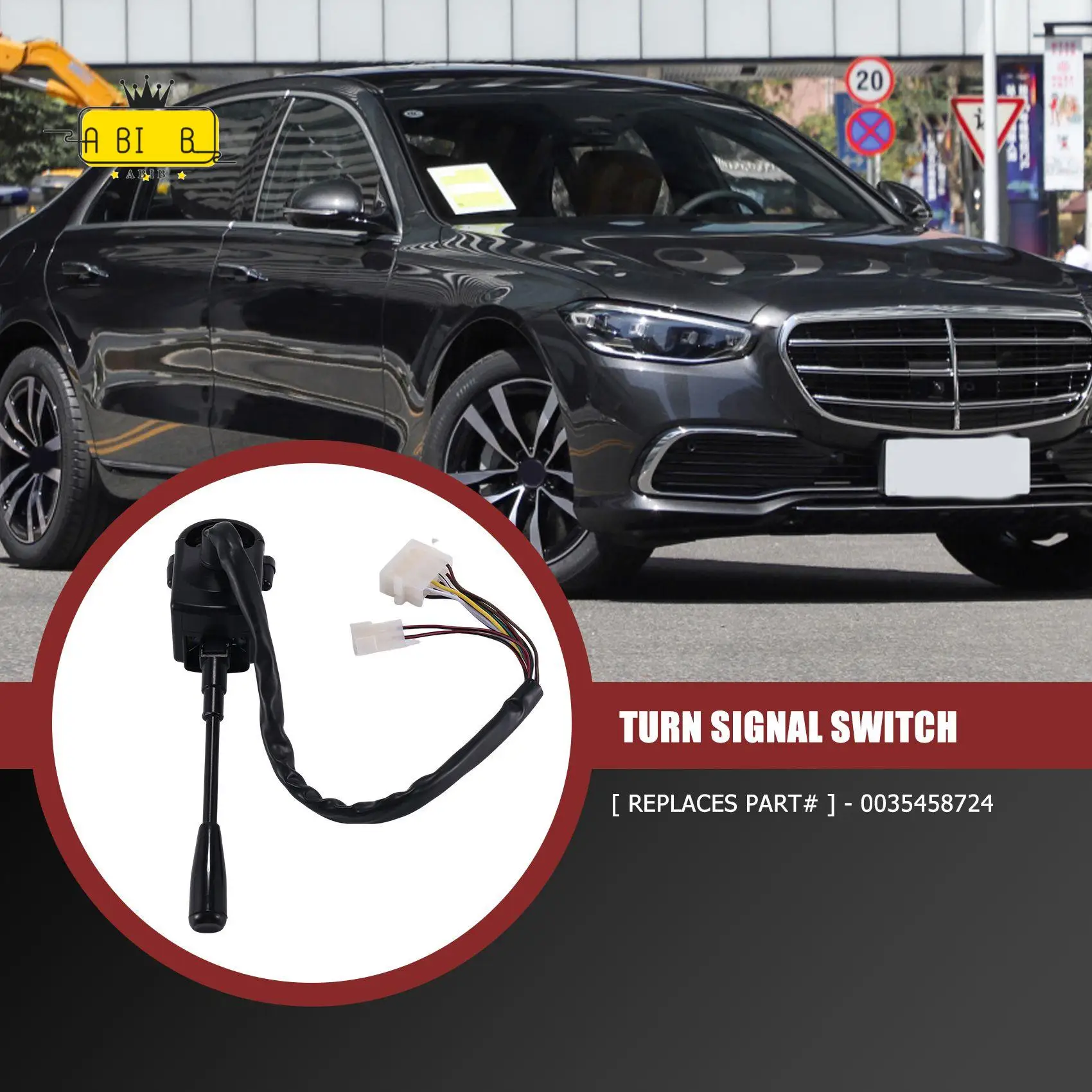 

ABIB -Steering Column Turn Signal Switch Far And Near Light Switch Horn Push-Button For Mercedes-Benz & Old Tractor And Truck
