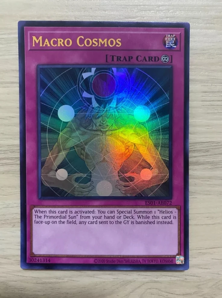 

Yugioh KONAMI Дуэль Монстры ES01-AE072 Macro Cosmos Ultra редкая коллекция с английским языком Мятная карточка