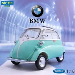 Welly 1:18 bmw isetta 6 estilos diecast modelo carro clássico liga de metal carro brinquedo para crianças presente coleção decoração b1