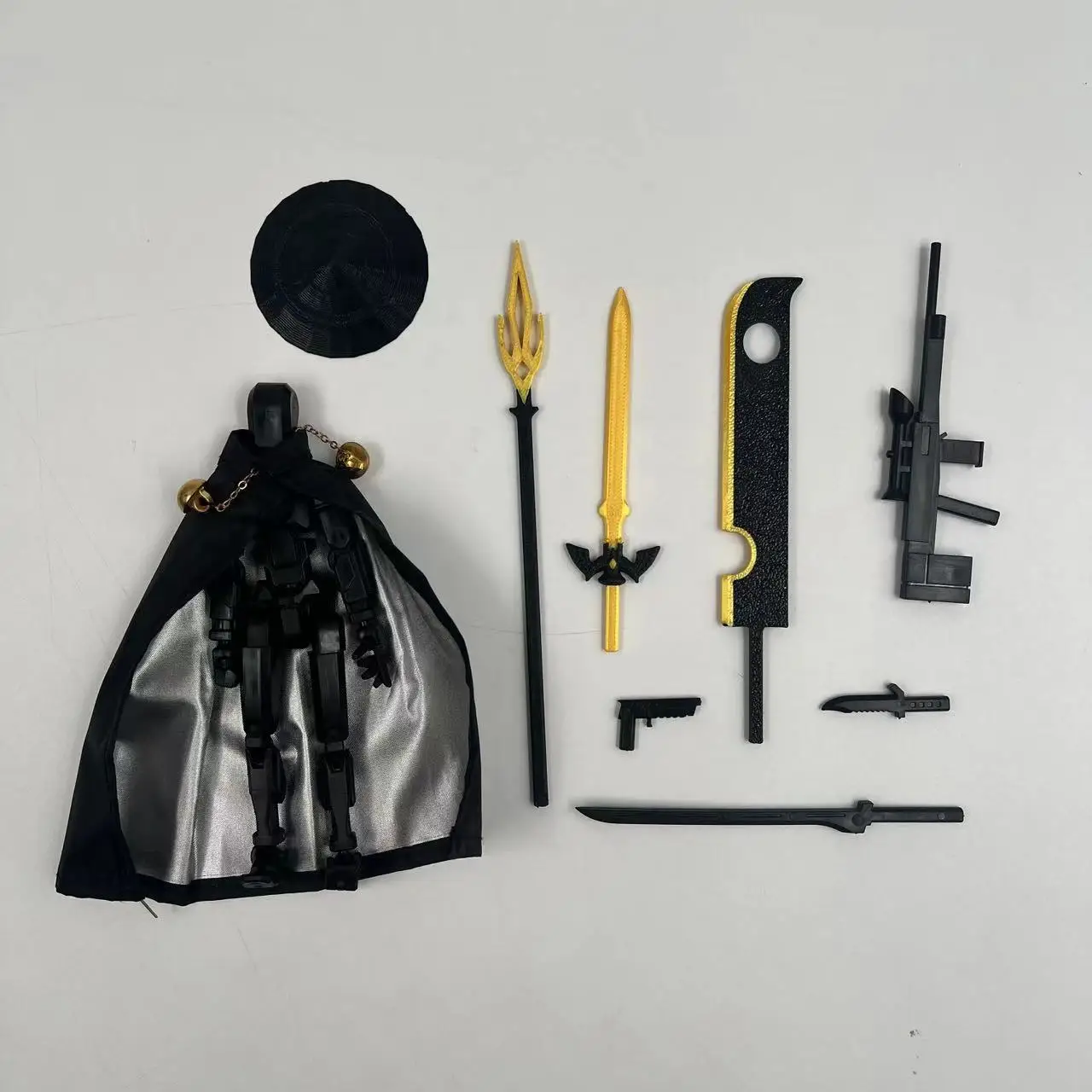 3D Printed Dummy Fourth Generation Movable Multi Joint Lucky Action Figure 13 Death Swordsman Collectible Desktop Decoration