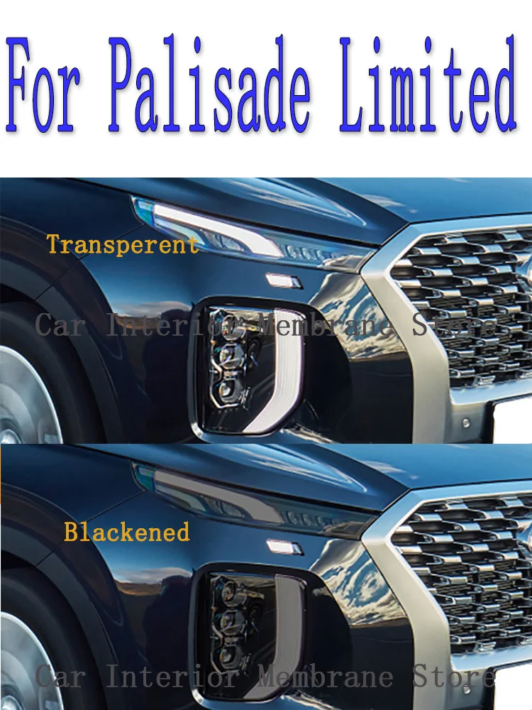 

For Palisade Limited 2019 - 2022 Car Exterior Headlight Anti-scratch TPU Protective Film Repair Cover Accessories Refit Sticker