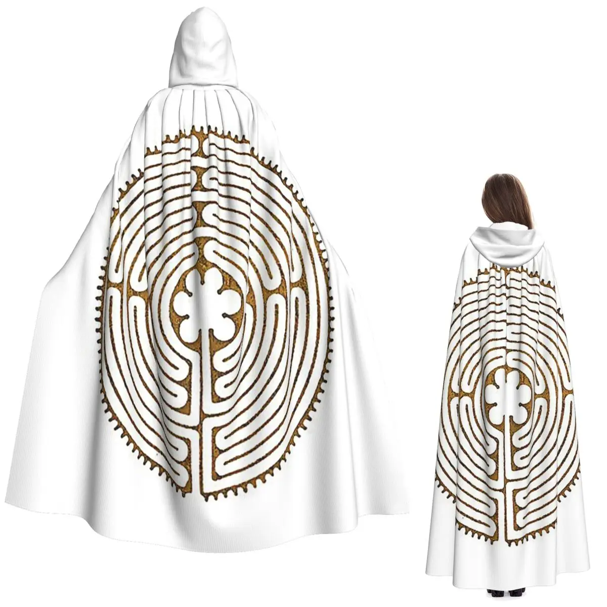 

Символ Чарраса Лабиринт Металл Золото Антикварный Стиль Длинный Плащ С Капюшоном Ведьма Средневековый Костюм Косплей Накидка Хэллоуин Вампир