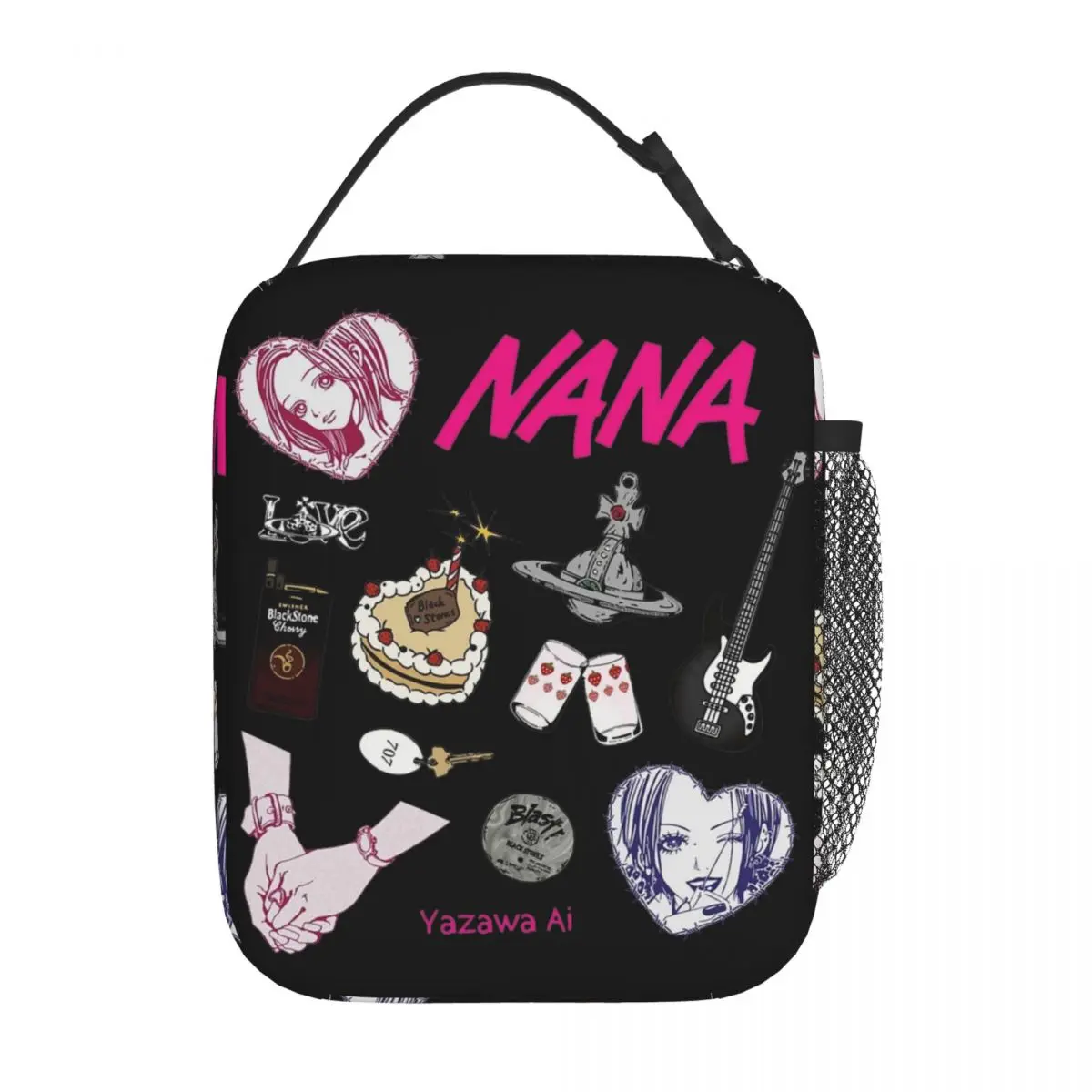 Nana Osaki Anime Insulated Lunch Bags Cooler Lunch Container Leakproof Lunch Box Tote Food Handbags Beach Picnic