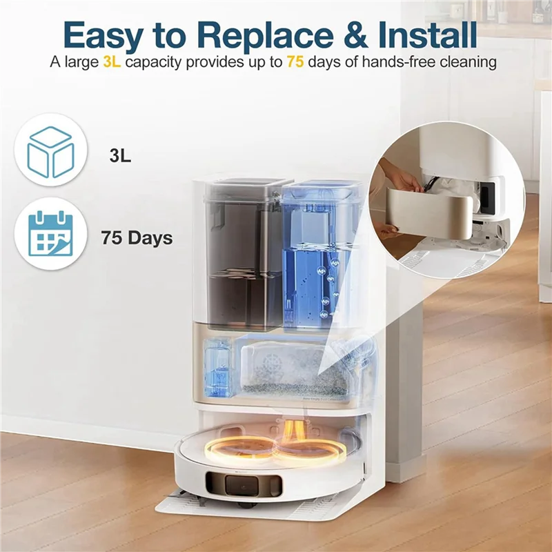 

ABZS, 20 упаковок мешков для пыли для Dreame X30 Ultra/X40 Ultra/L10s Pro Ultra, мешки для робота-пылесоса, аксессуары, детали