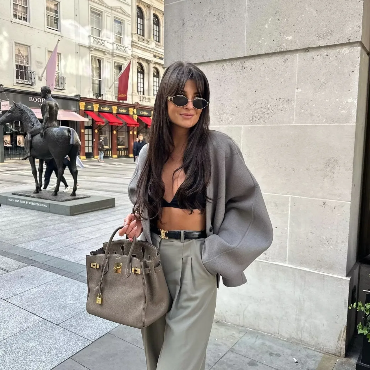 

temperament and Fashionable Women's Woolen Coat Versatile and Trendy American Style Coat Casual Commuting Autumn and Winter Styl