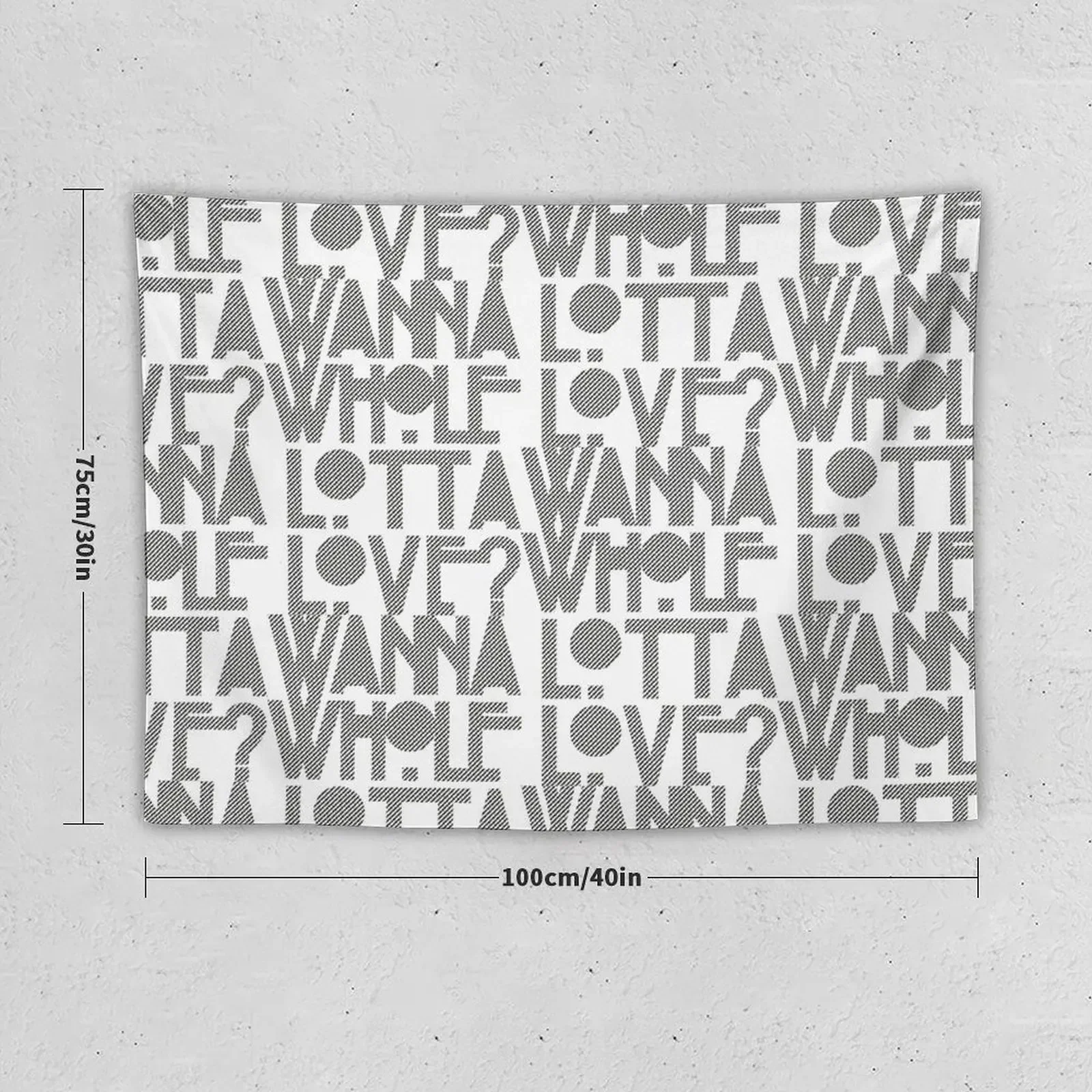 Wanna Whole Lotta Love Tapestry Wall Hanging Decor Decor For Bedroom Tapestry