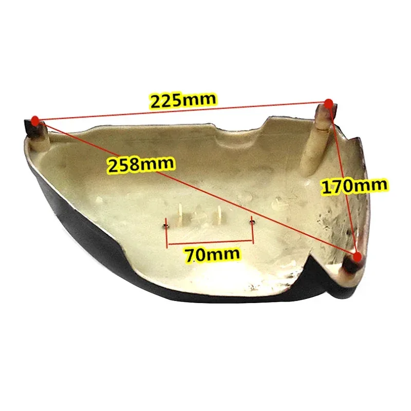 الرجعية دراجة نارية الجانب غطاء أسود لهوندا CG125 CG110 CG125 هدية أجزاء أداة لوحات غطاء خزان الوقود الحرس #4