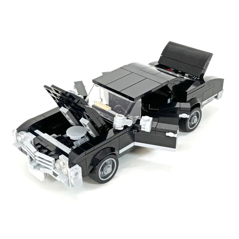 

370PCS Small Building Blocks City Racer MOC-59771 Black Car Model Creative Assembly Ornaments Educational Toys For Kids