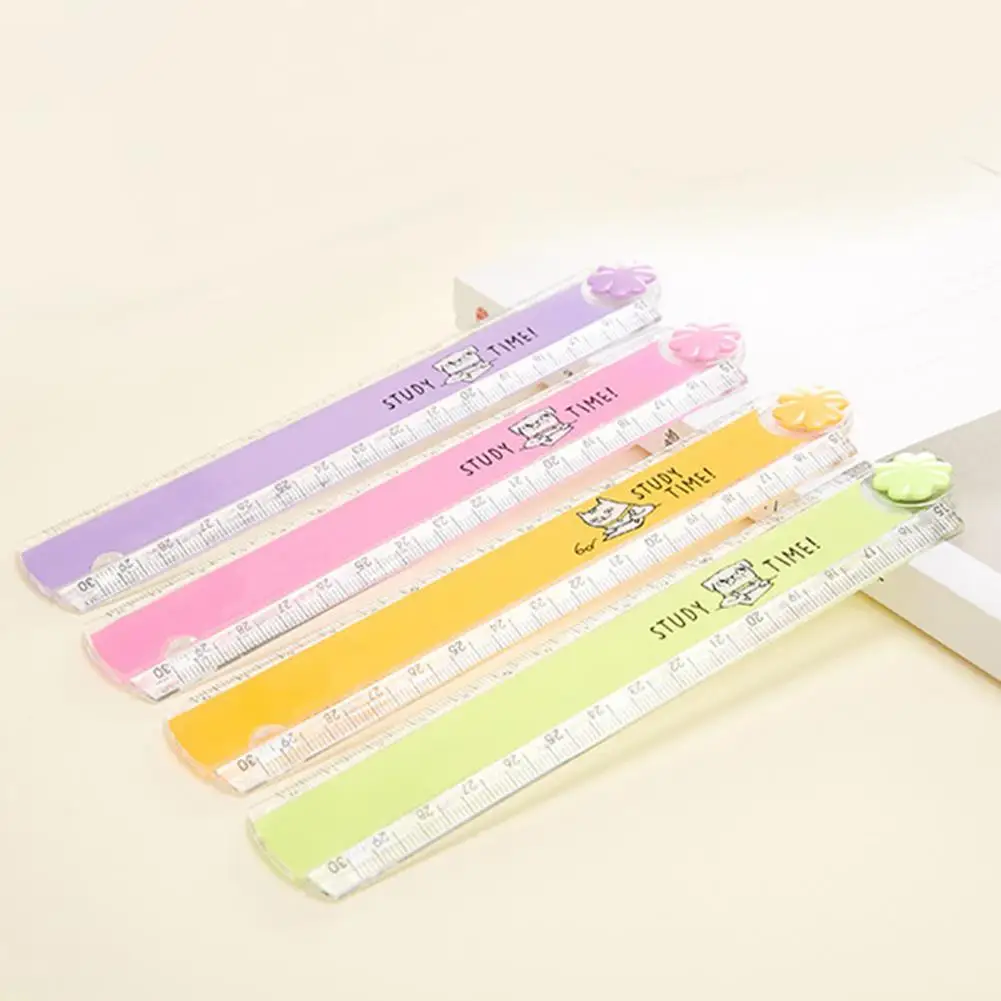 Great Student Ruler Mini Drawing Ruler Smooth Edge Student Geometric Figure Painting Folding Ruler  Drawing