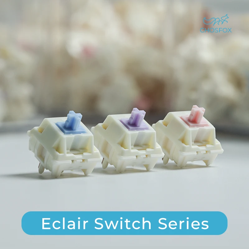 Tbcats Studio Eclair Blue Pink Purple Linear Switch 5pin Mechanical Keyboard Switch Tecsee OEM New Stem Mold