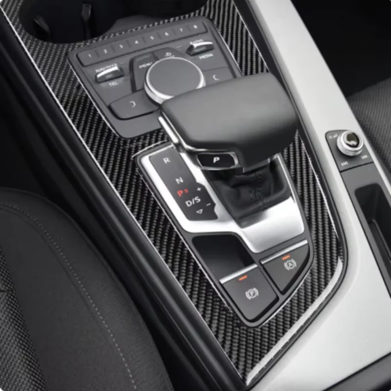 

ABS Chrome For Audi A4 B9 2020-2022 Car accessories gear shift water cup frame parking brake Panel Sequins Cover Trim Stickers
