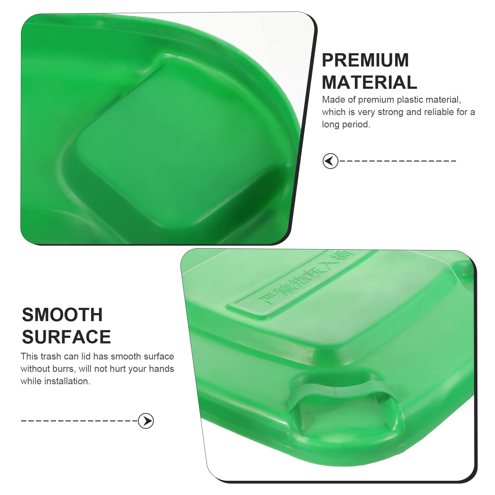 

Plastic Trash Can Lid Replacement Cover Outdoor Sanitation Waste Bin Protector Heavy Duty Garbage Can Accessory