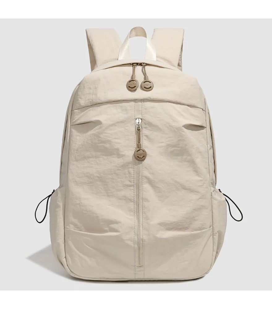 Large capacity women's backpack solid color simple versatile travel backpack lightweight junior high school high school college
