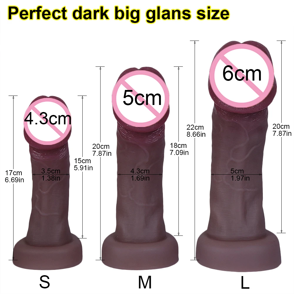 Super Skin Feeling Realistic Dildo Double Layer Silicone Soft Penis Big Glans Suction Cup Lesbian Anal Sex Toys For Two Adult 69