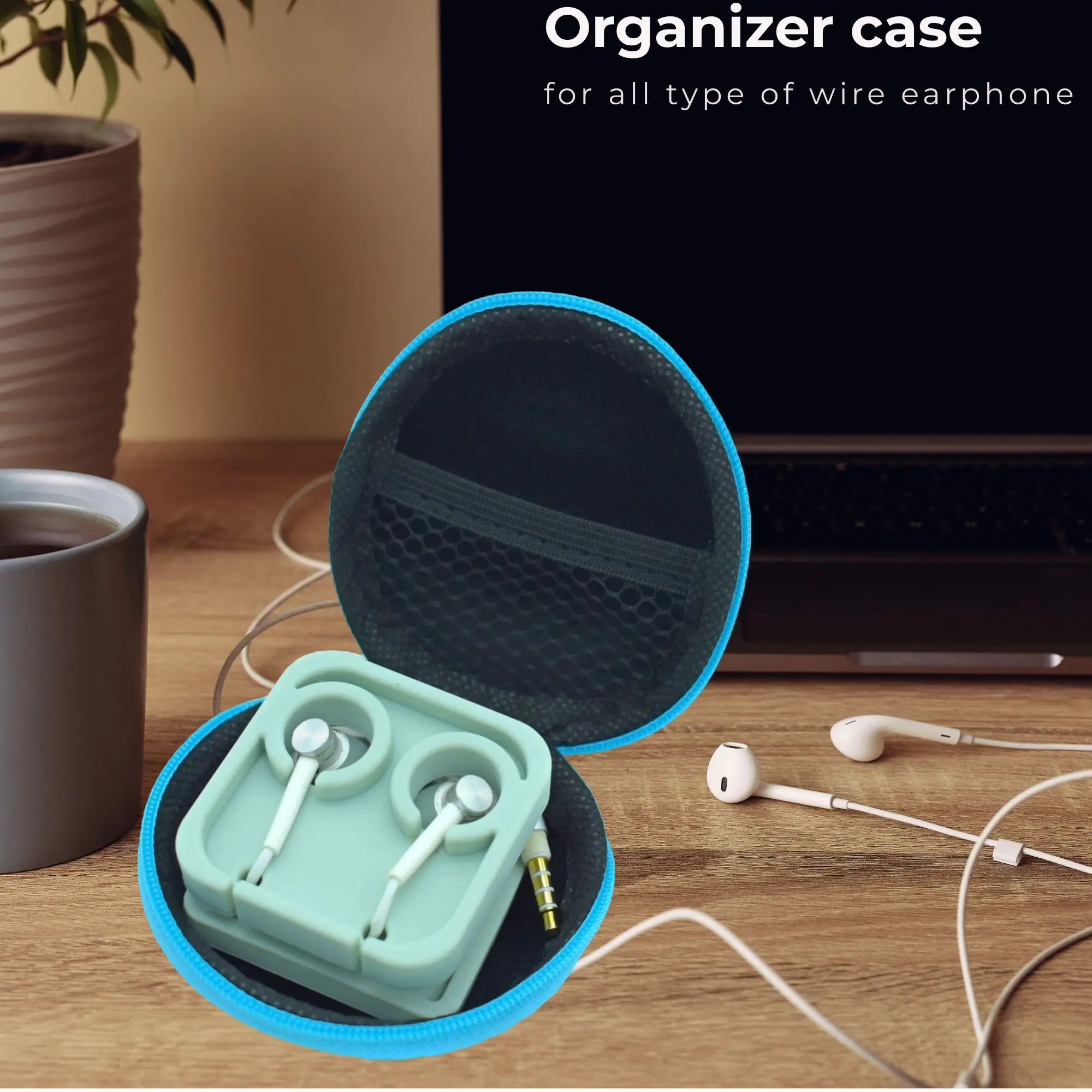

Earphone Box Headphone Headset case Square Portable Compression Headset Storage case EVA Zipper Bag Earphone bobbin winder